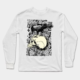 Crow Skull Long Sleeve T-Shirt